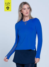 High Low Breezy L/S Electric Blue