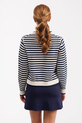 Autumn Top Navy/Cream