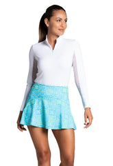13 in Print Swing Skort Colett Turquois/Lime