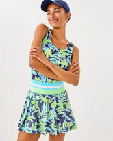 Cosmina High Rise Skort Sapphire Pool Tropical Tango