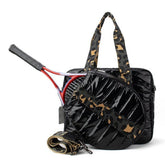 Tennis Bag-Black & Leopard