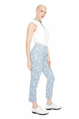 Dutch Blue Paisley Back-Slit Techno Ankle Pant Dutch Paisley