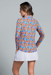 L/S Mock Arya Turquoise Multi