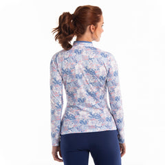 L/S Tonal Cabbage Rose Polo Carolina Multi