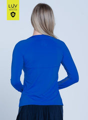 High Low Breezy L/S Electric Blue