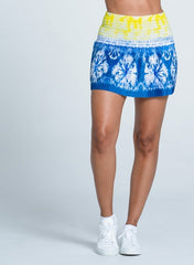 Shibori Wave Skort - Royal