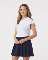 Harper Ruffle Sleeve White