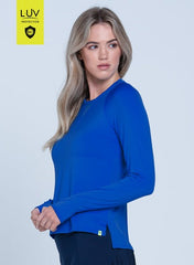 High Low Breezy L/S Electric Blue