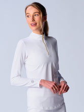G Lifestyle L/S Zip Mock Neck TC