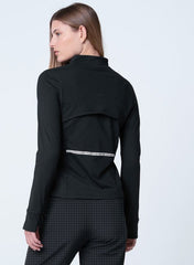 High Neck Zip Jacket Black