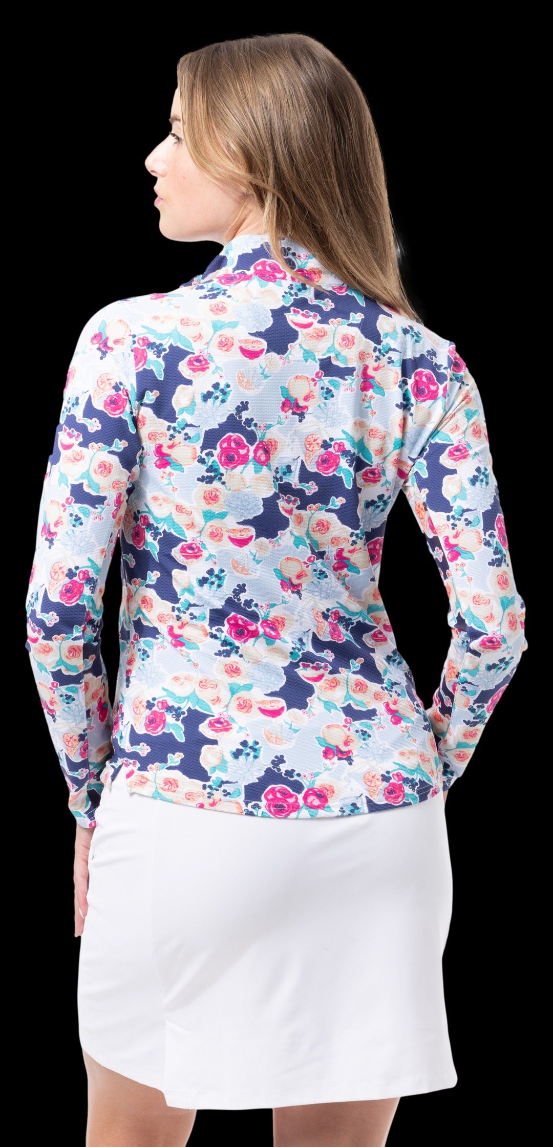 Soltek Lux L/S Print Mock Peony