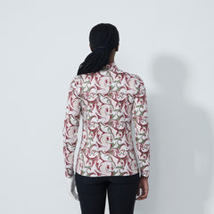 Print Peach Half Neck L/S Daily Sports