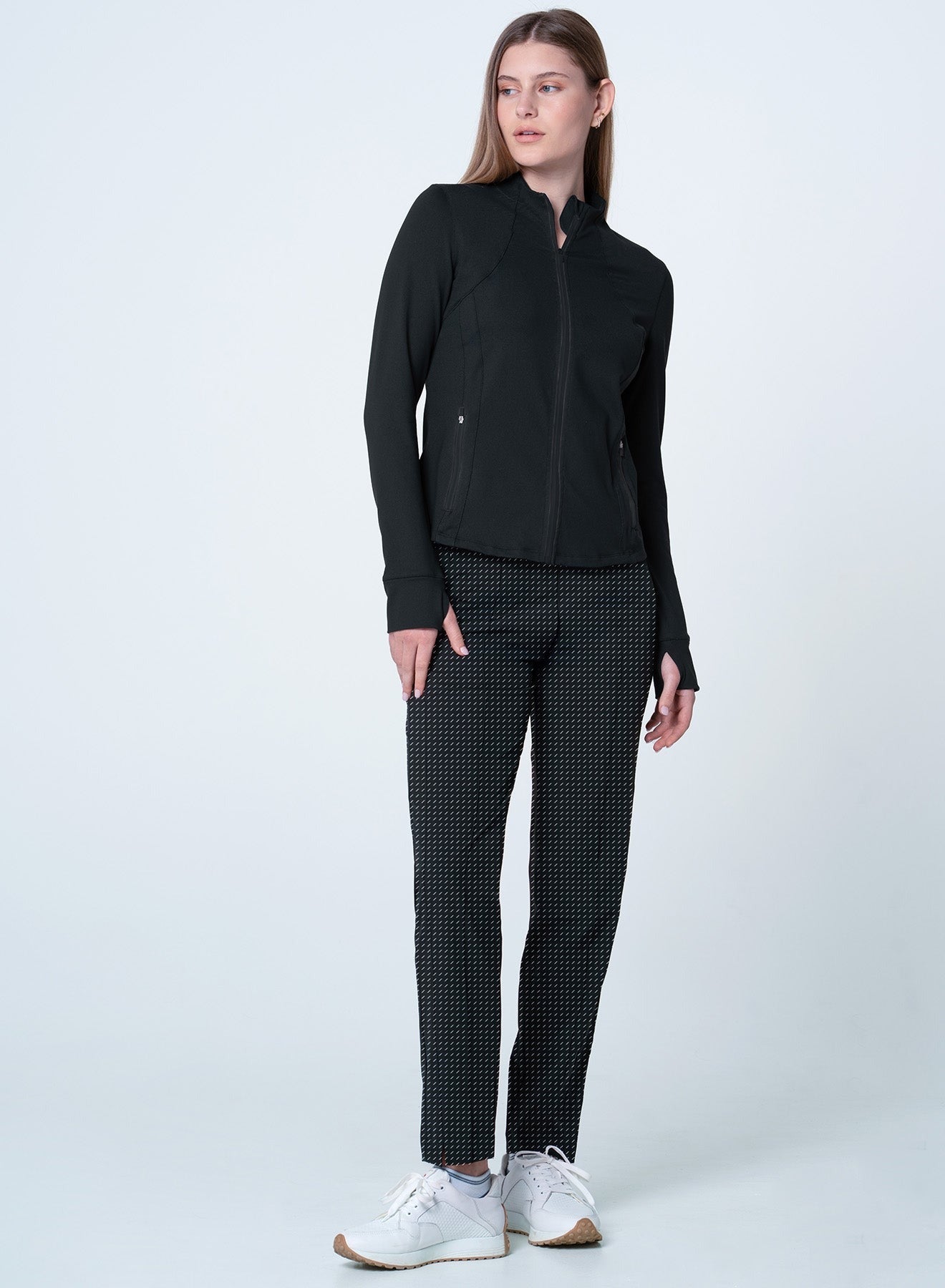 High Neck Zip Jacket Black