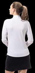 Sunglow L/S Solid Mock W/Mesh White