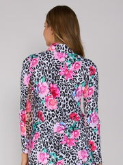L/S Zip Mock Neck Top