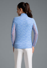 L/S Zip Mock Land Strip II