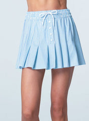 HW Linen Stripe Skrt Periwinkle