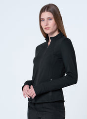 High Neck Zip Jacket Black
