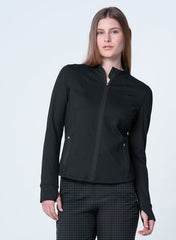 High Neck Zip Jacket Black