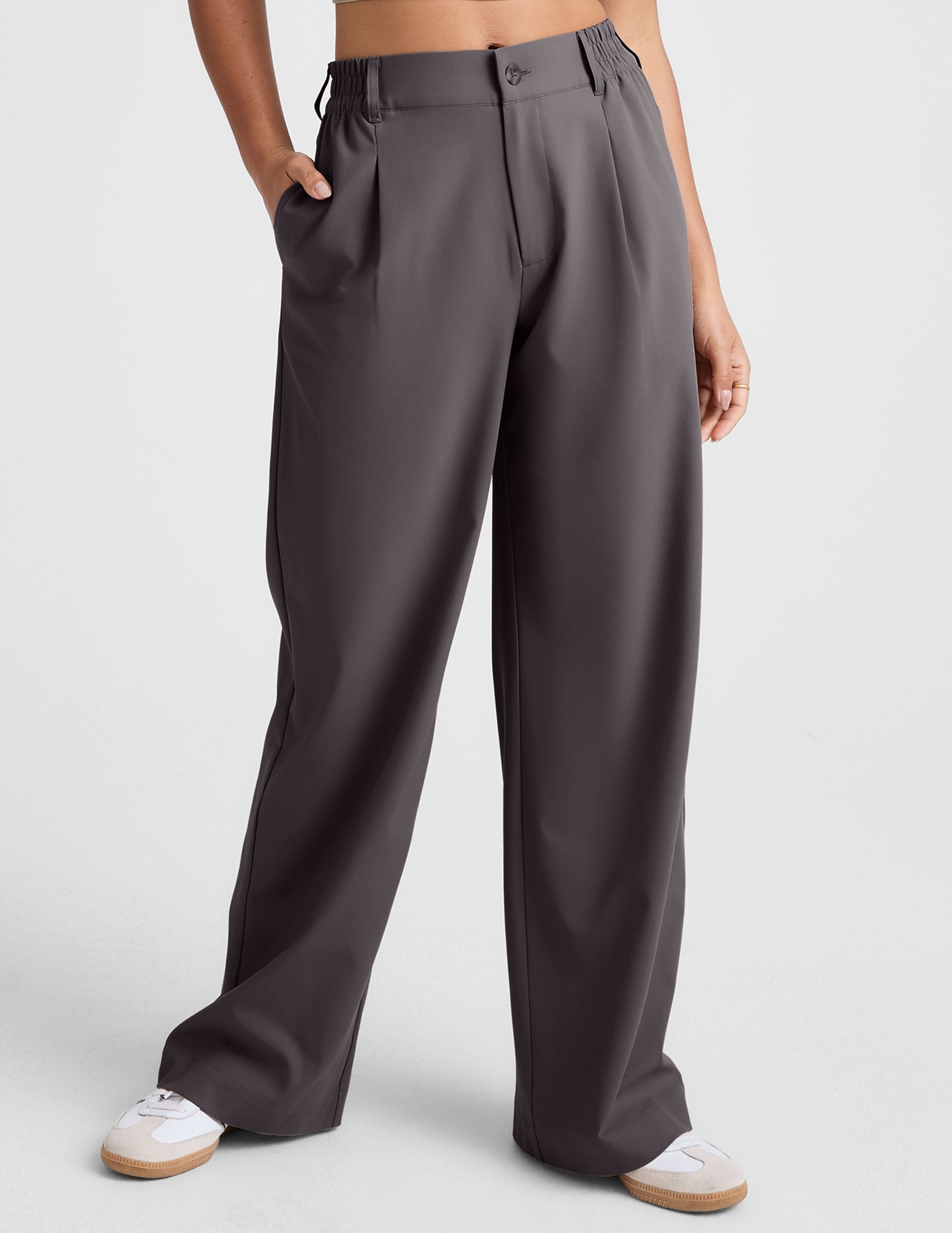 Status Wide Leg Trousers Soft Umber