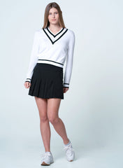Victory V Sweater White/Black