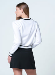 Victory V Sweater White/Black