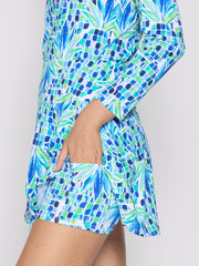 Back Yoke Ruffle Skort Blu Pineapple