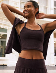 Spacedye Caught In The Midi HW Legging Dark Chocolate Heather