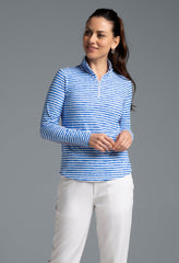 L/S Zip Mock Land Strip II