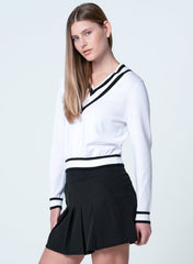 Victory V Sweater White/Black