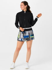 Rally Mock Cardigan White/Black