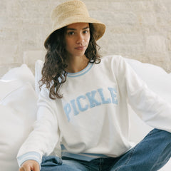 Elle Women's Sweatshirt Collegiate Pickle Ivory/Light Blue