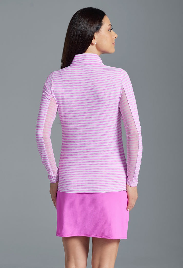 L/S Zip Mock Land Strip II