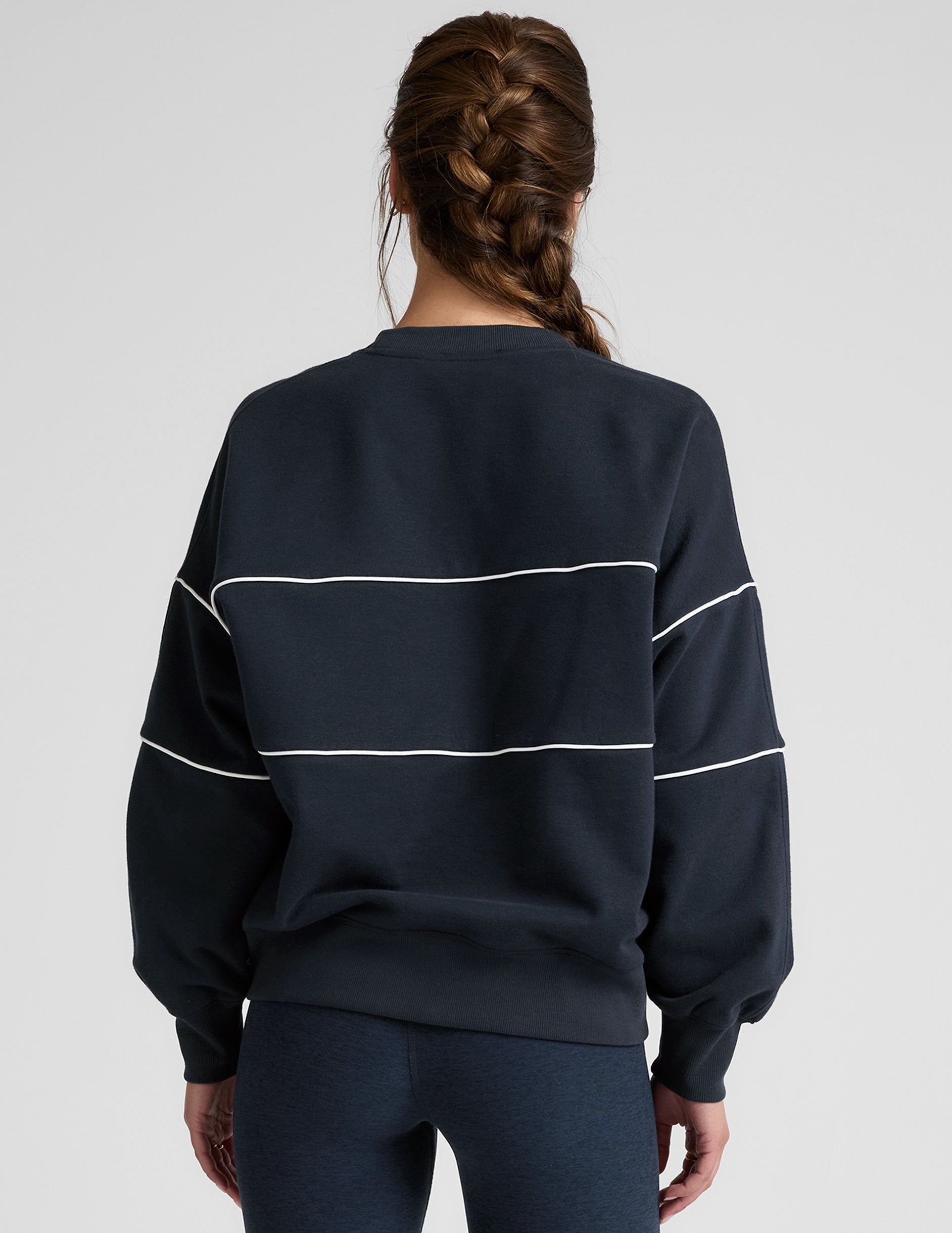 Luxefleece Piper Oversized Sweatshirt Nocturnal Navy