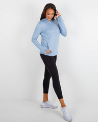 Ladies Blacks Beach Hoodie-Sky Heather