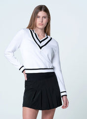 Victory V Sweater White/Black