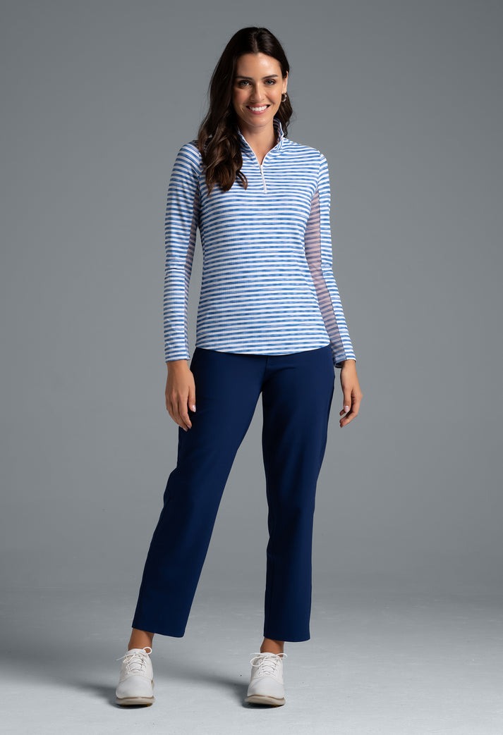 L/S Zip Mock Land Strip II