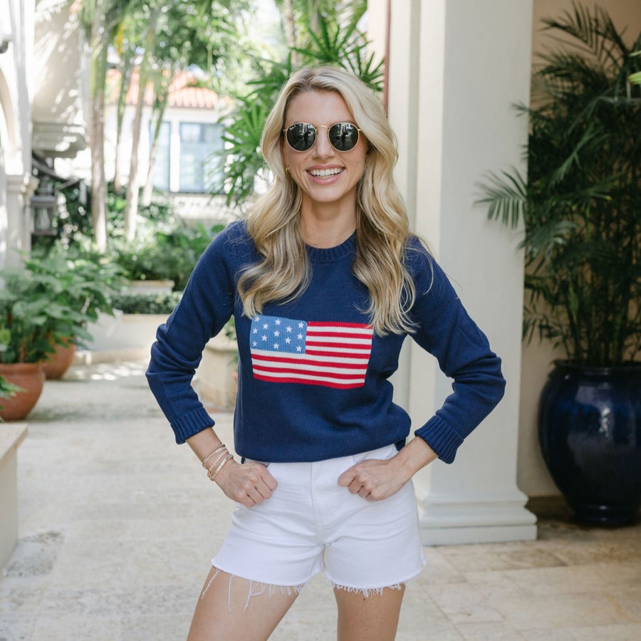 Women's American Flag Sweater