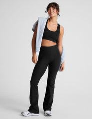 Spacedye High Waisted Practice Pocket Bootcut Pant Darkest Night