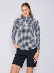 L/S Zip Mock Neck Top