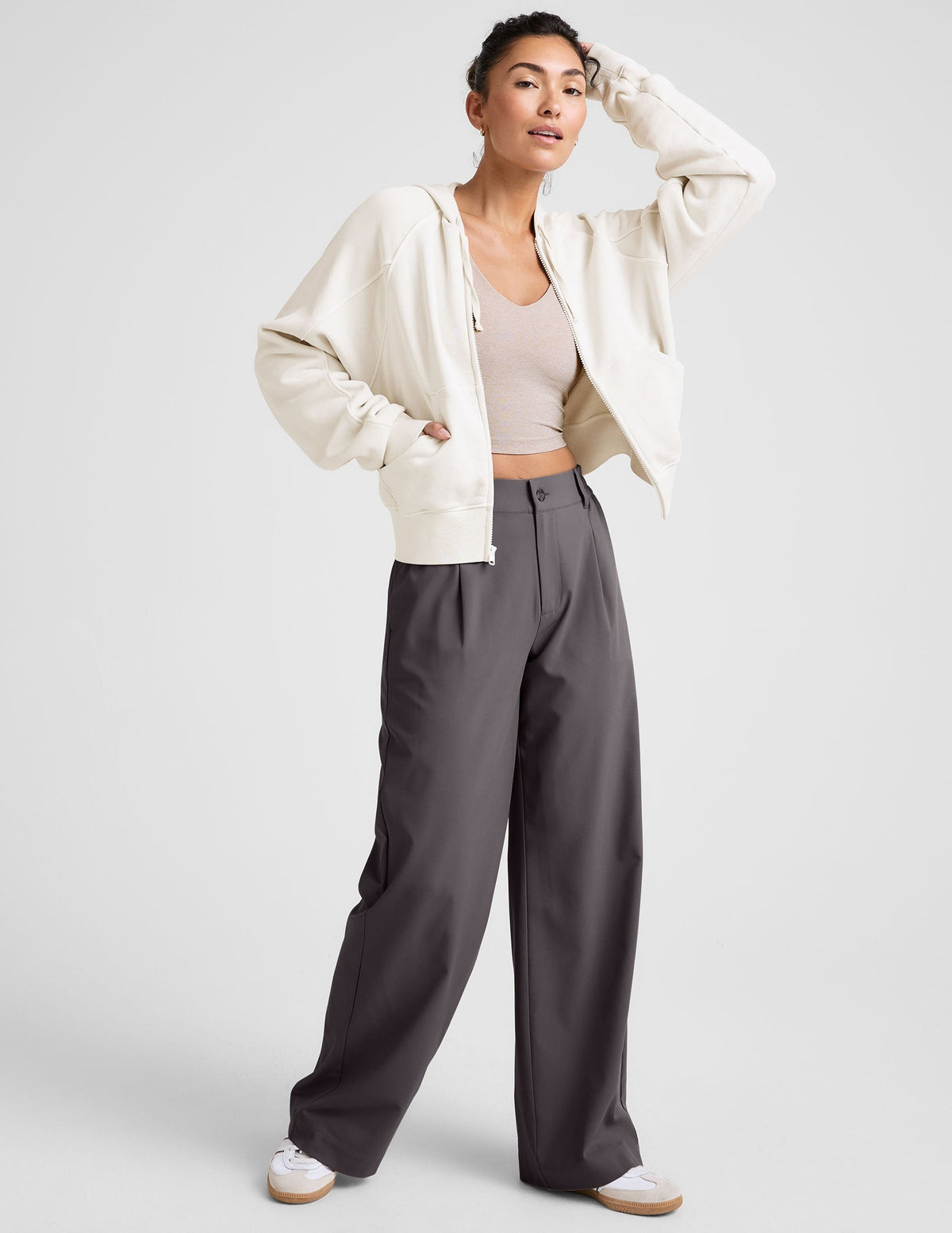 Status Wide Leg Trousers Soft Umber