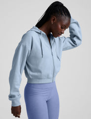 Luxefleece Zip Up Hoodie Blue Zen Heather