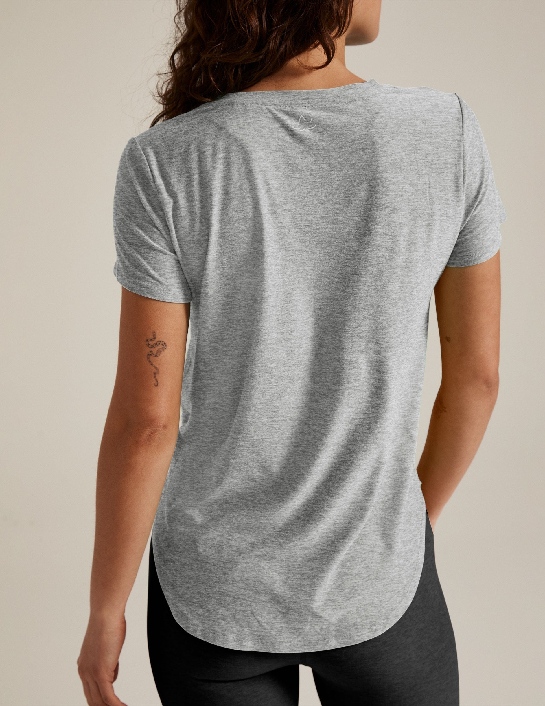 Featherweight On The Down Low Tee Silver Mist