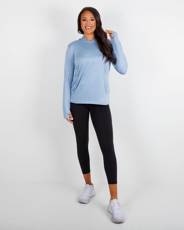 Ladies Blacks Beach Hoodie-Sky Heather