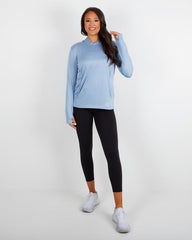 Ladies Blacks Beach Hoodie-Sky Heather