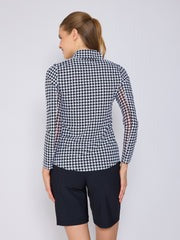 L/S Zip Mock Neck Top