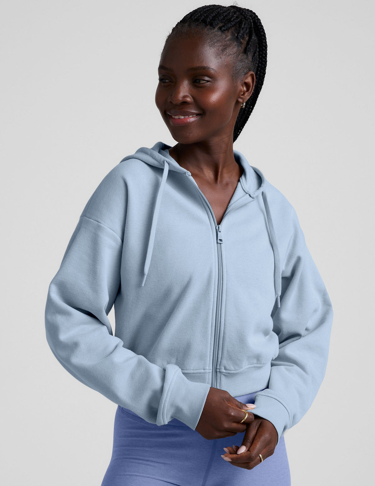 Luxefleece Zip Up Hoodie Blue Zen Heather