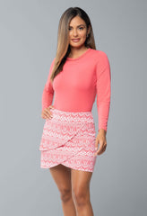 Print 17 1/2 Layered Skort Barbara Wtrmln/White