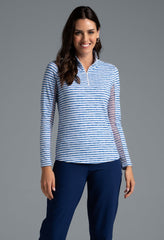 L/S Zip Mock Land Strip II